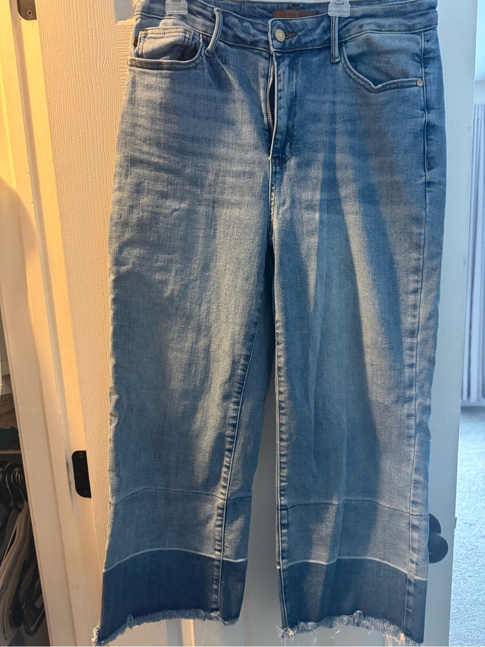 Judy Blue Light Blue Cropped Wide Leg Jeans